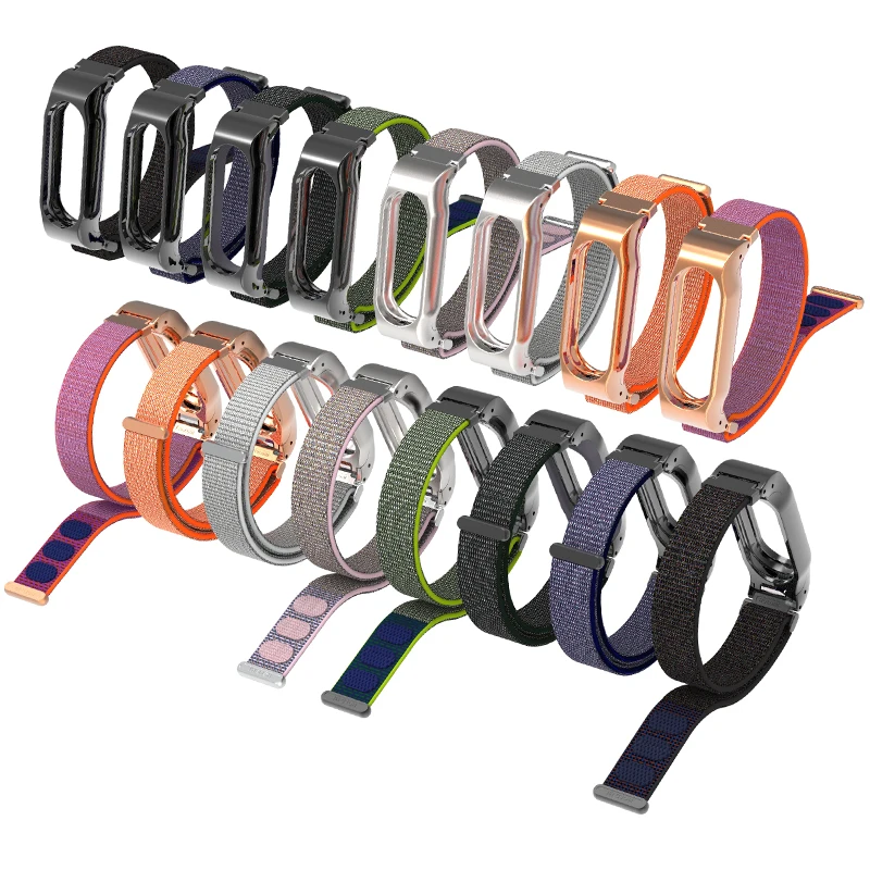 

Nylon Pulseira Mi Band 2 Strap Correa Stratos Straps for Xiaomi Mi Miband 2 Band Smart Fitness Bracelet Sports Watch Wriststrap
