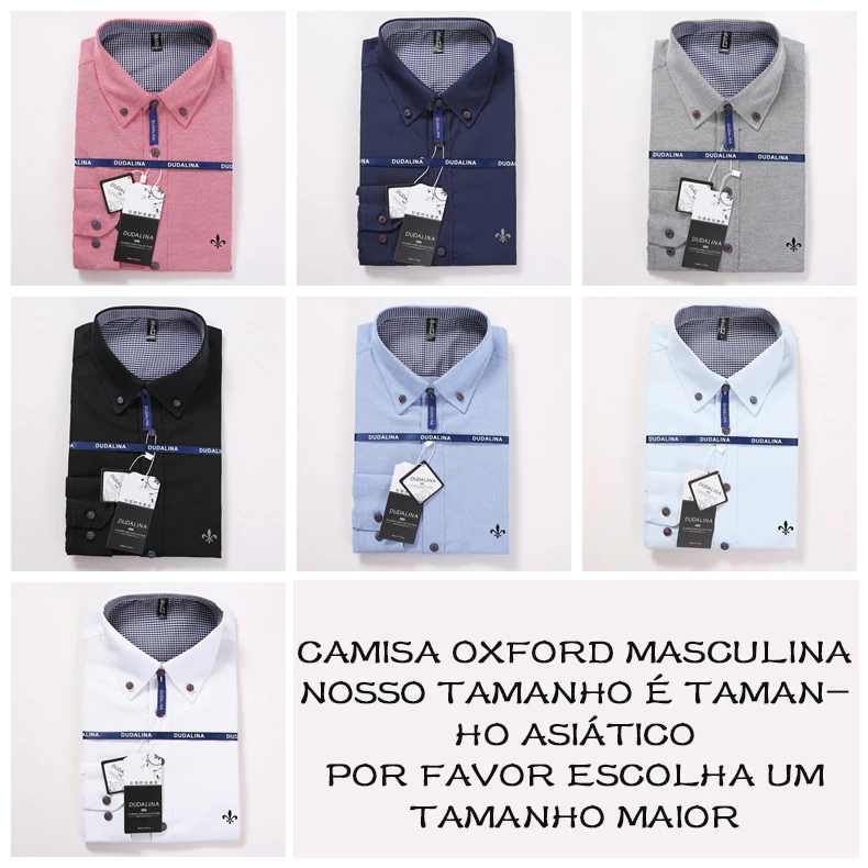 Оксфордская блуза Dudalina Camisa Social Masculina коктейльные платья с длинным рукавом лоскутные облегающие джинсы больших размеров для мужчин