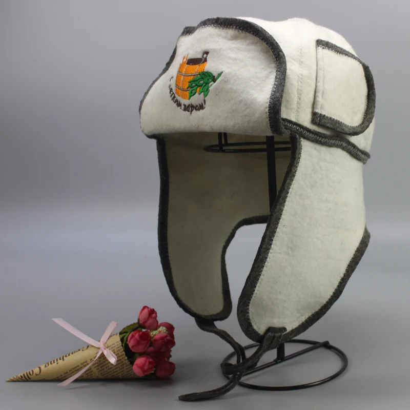 Banya wool sauna caps high quality(sauna hat) (2PC...