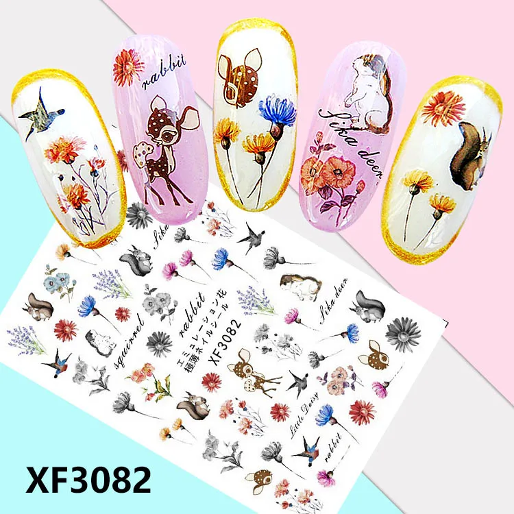 

Fashion Type! Nails Art Manicure Back Glue Decal Decorations Design Nail Sticker For Nails Tips Beauty