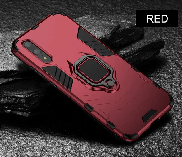 Для Huawei P30 P20 Mate 20 Pro Lite 9 10 Nova 3 3i 4 роскошный бронированный чехол для P Smart Y6 Y7 Y9 чехол для телефона - Цвет: Red