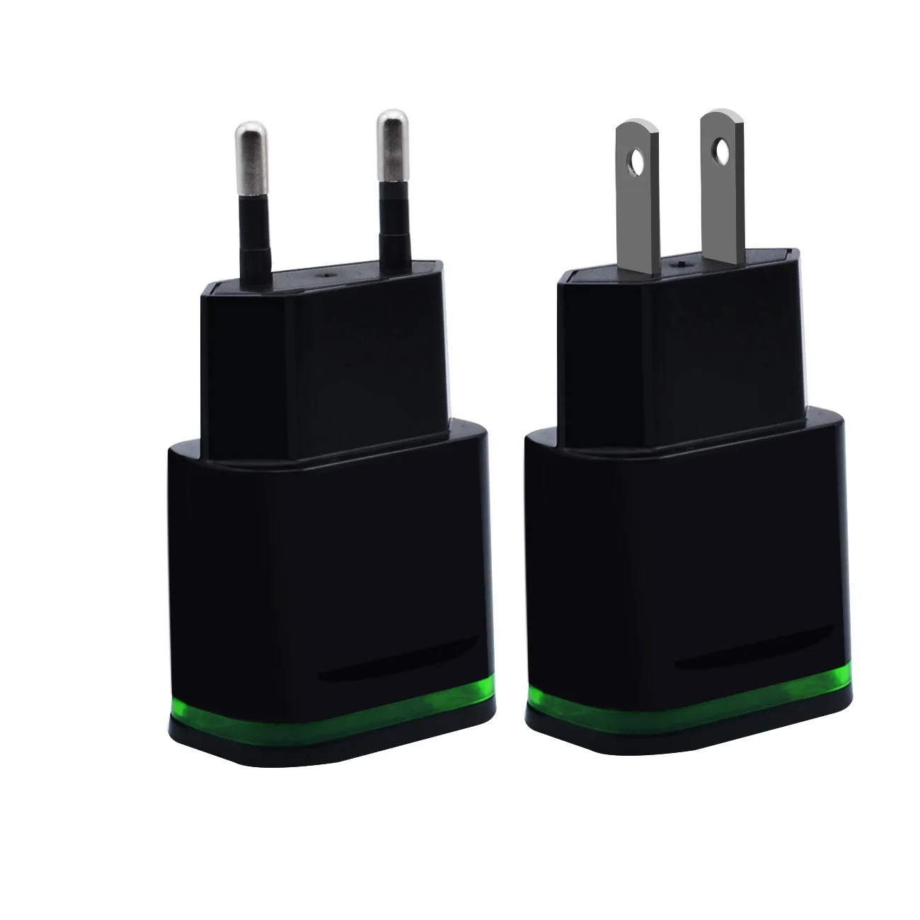 5V 2.1A EU/US Plug 2 USB зарядное устройство адаптер светящееся дорожное зарядное устройство светится в темноте зарядное устройство для смартфона