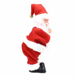 2018 Новая мода Электрический Санта Клаус музыка встряхивание Батт ходить и перевернуть кукла Санта Клауса рождественские украшения