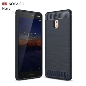 

50pcs/lot for Nokia 6.1 6 2018 Carbon Fiber Silicone soft phone Back cover case for Nokia 5.1 5 3.1 3 2.1 2 2018
