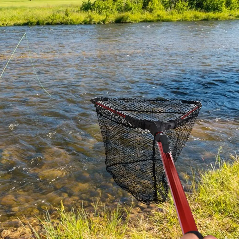 Телескопическая рыболовная сеть Pesca Складная сачок полюс Brail сачок нейлоновая рыболовная сеть алюминиевый сплав рама Карп рыболовные приманки