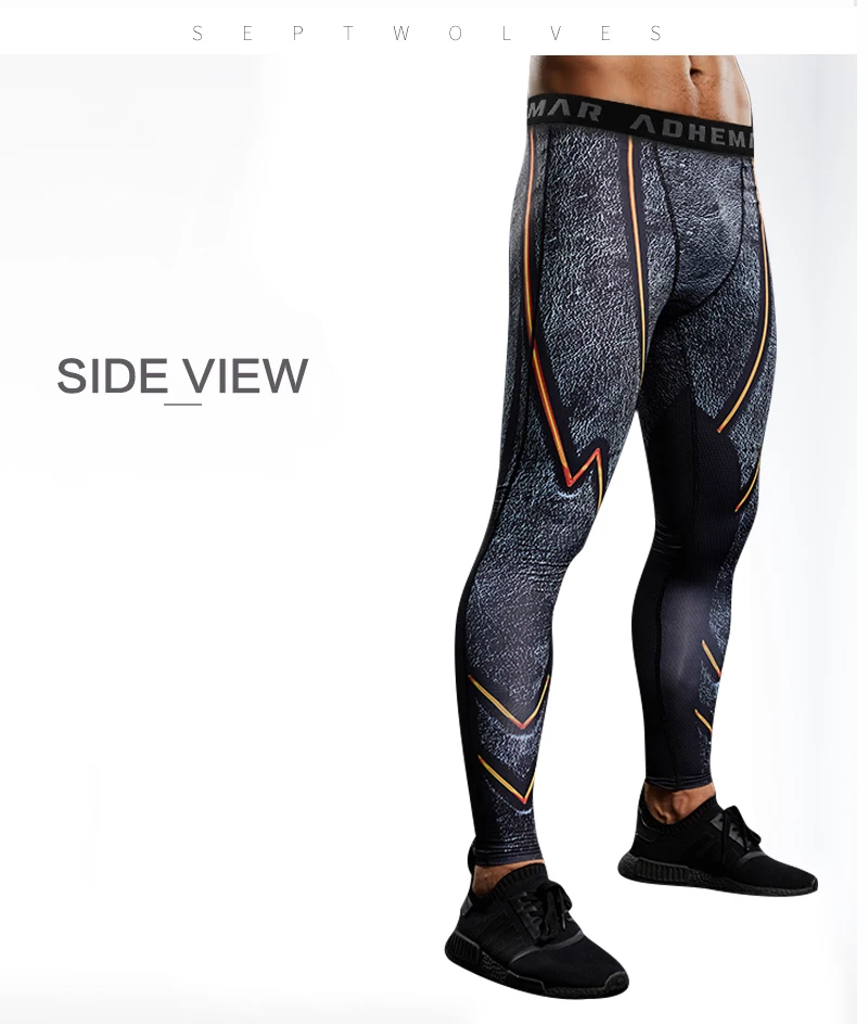Adhemar The FLASH обтягивающие леггинсы с 3D принтом, компрессионные колготки, штаны для мужчин, брендовые новые спортивные штаны, мужские брюки для фитнеса