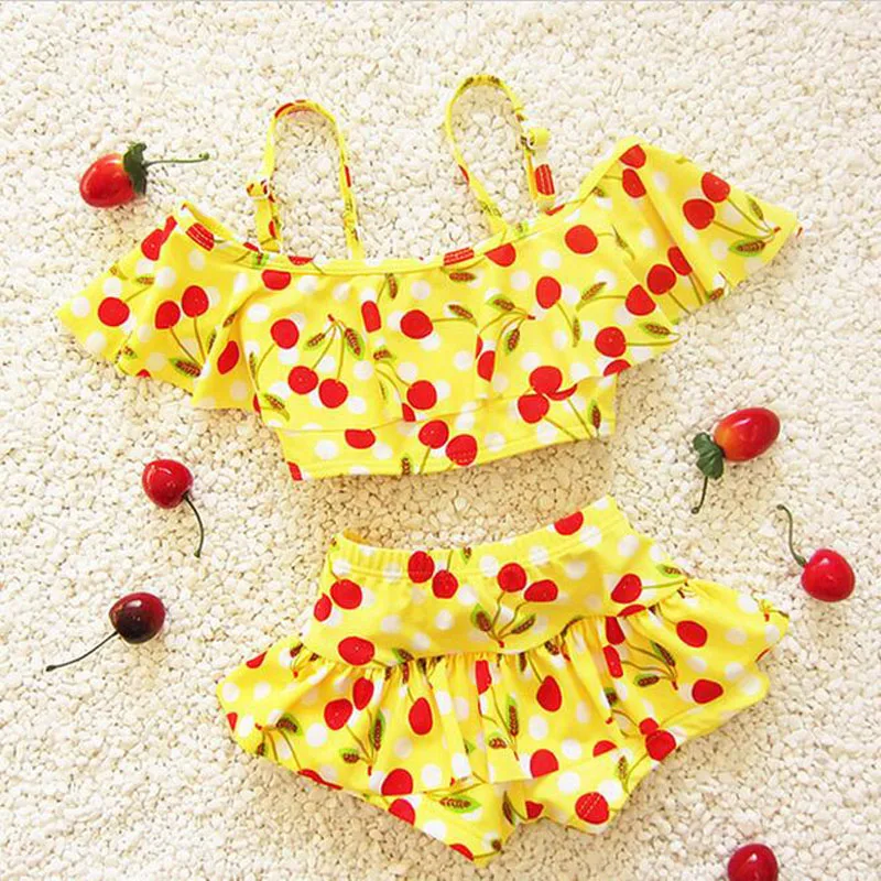 

children's swimwear for girls cherry bebek bikini girls baby swimsuit girl swim swimsuits for children girls beach wear
