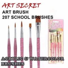 207 5 шт./компл. блистерная бумажная карточка посылка школьников синтетические волосы с акриловыми ручками акварельной и акриловой цветной Искусство Кисть