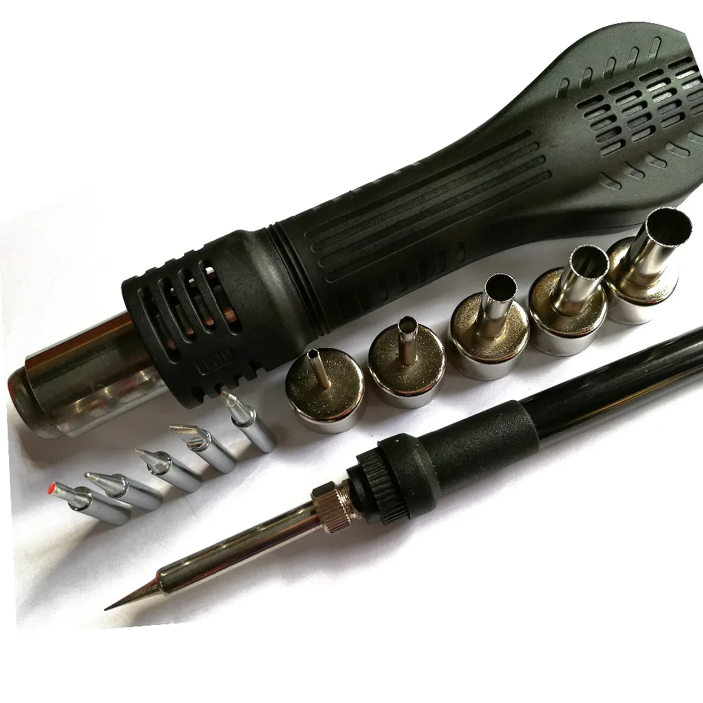 Heat Gun Hot Air Desoldering Gun Handle FOR 858 8858D 878A 878 +5