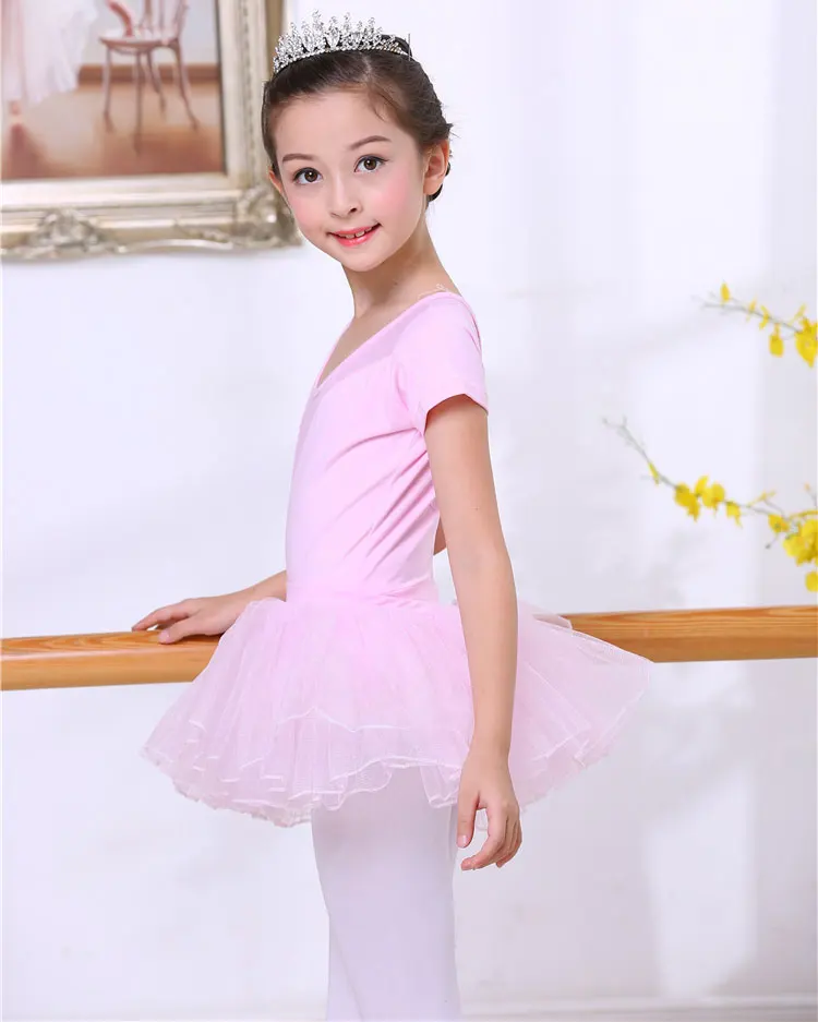 Toddler Girls Skirted Leotard Short Sleeve Glitter Dance Dress for Ballet and Gymnastics HiDance Ballet Tutu Leotard