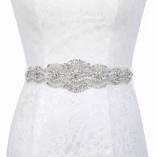 Inofinn WH72 хрустальные свадебные аксессуары атласный ремешок для свадебного платья Свадебная лента на талии поясом для свадьбы вечернее платье для выпускного вечера