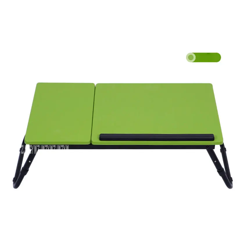 Простой складной стол для ноутбука стальная труба МДФ доска стоящий стол для ноутбука портативный регулируемый диван компьютерный стол для учебы - Цвет: B