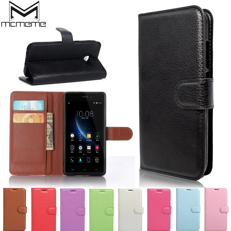 

MCMEME DOOGEE X5 X 5 Leather Case With Card Slot Stand Style Wallet Flip Case With Protective Back Cover For DOOGEE X5 Pro Phone