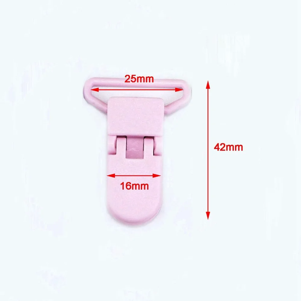 200 шт 25 мм Sutoyuen D форма детские пластиковые зажимы для пустышки пластиковый зажим для пустышки подтяжки держатель зажим
