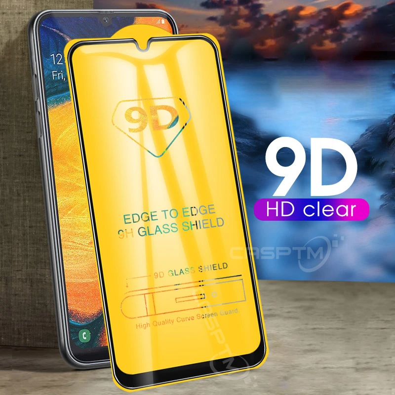 

9D Tempered Protective Glass On The For Samsung Galaxy A7 A9 A8 Plus 2018 Screen Protector Glass For A30 A50 Glass Film Cover
