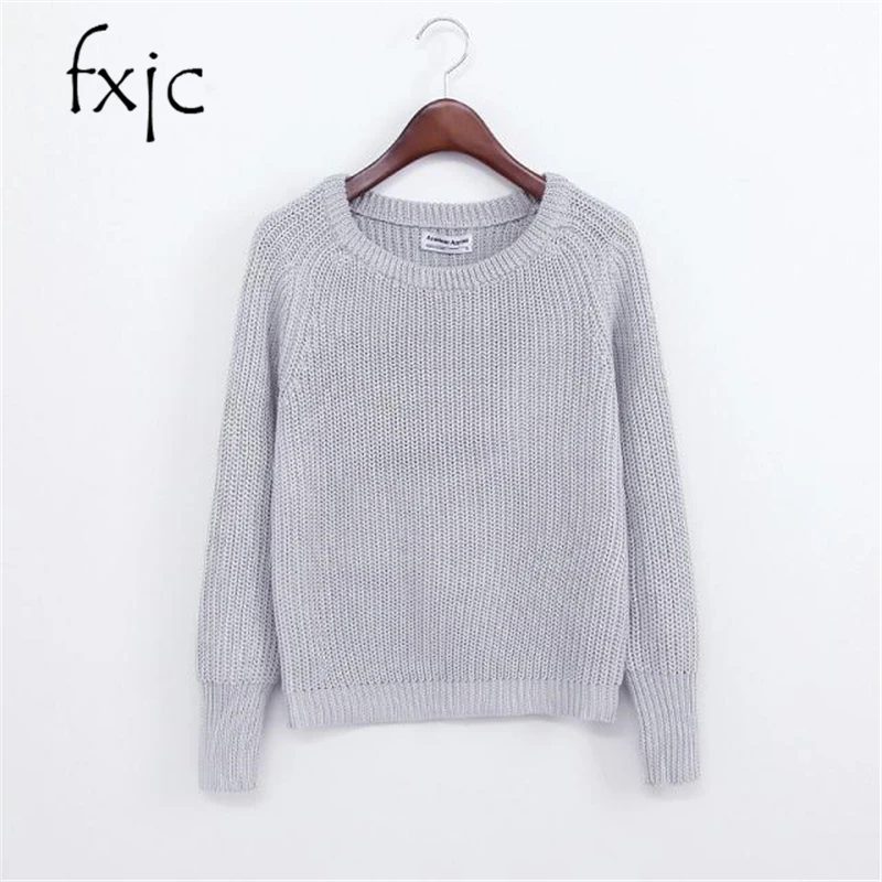 

2018 Women's autumn and winter new retro round collar fisherman thick line sets of long-sleeved knitted women sweater ZR143