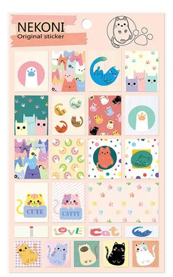 

Cute Color Paper Sealing Sticker 24*12cm Lovely Japan Fashion Mini Deco Stickers