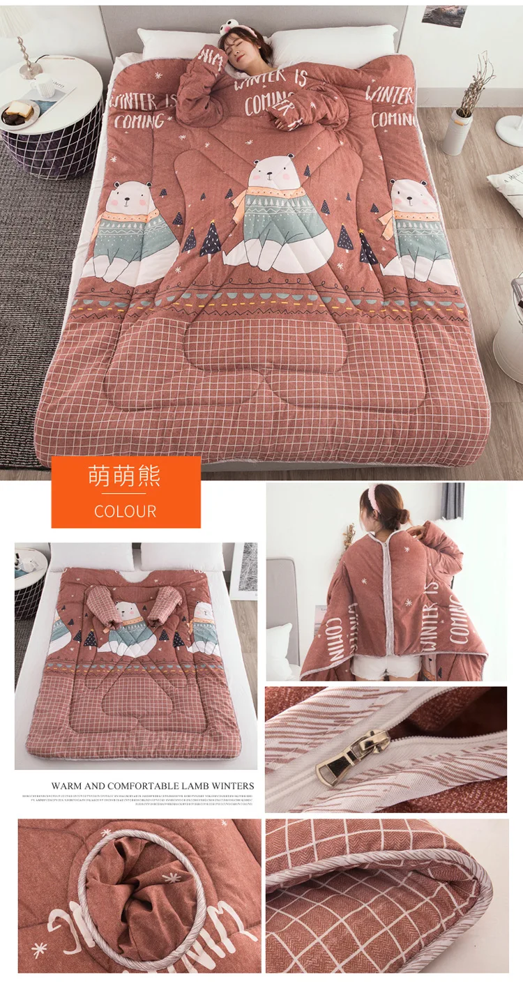 19 стилей,, зимнее «ленивое» одеяло с рукавами, семейное одеяло, накидка, накидка, Флисовое одеяло, покрытое одеяло для общежития