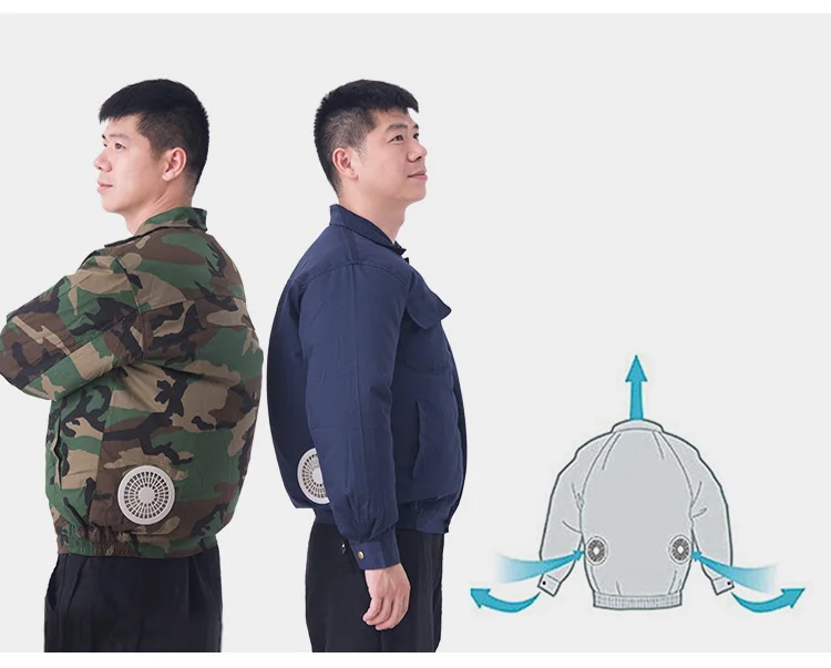 Summer Cooling Air Conditioning Clothes Charging with Fan Clothing Outdoor Welder Working Long  Short Sleeve Fan Jackets (3)