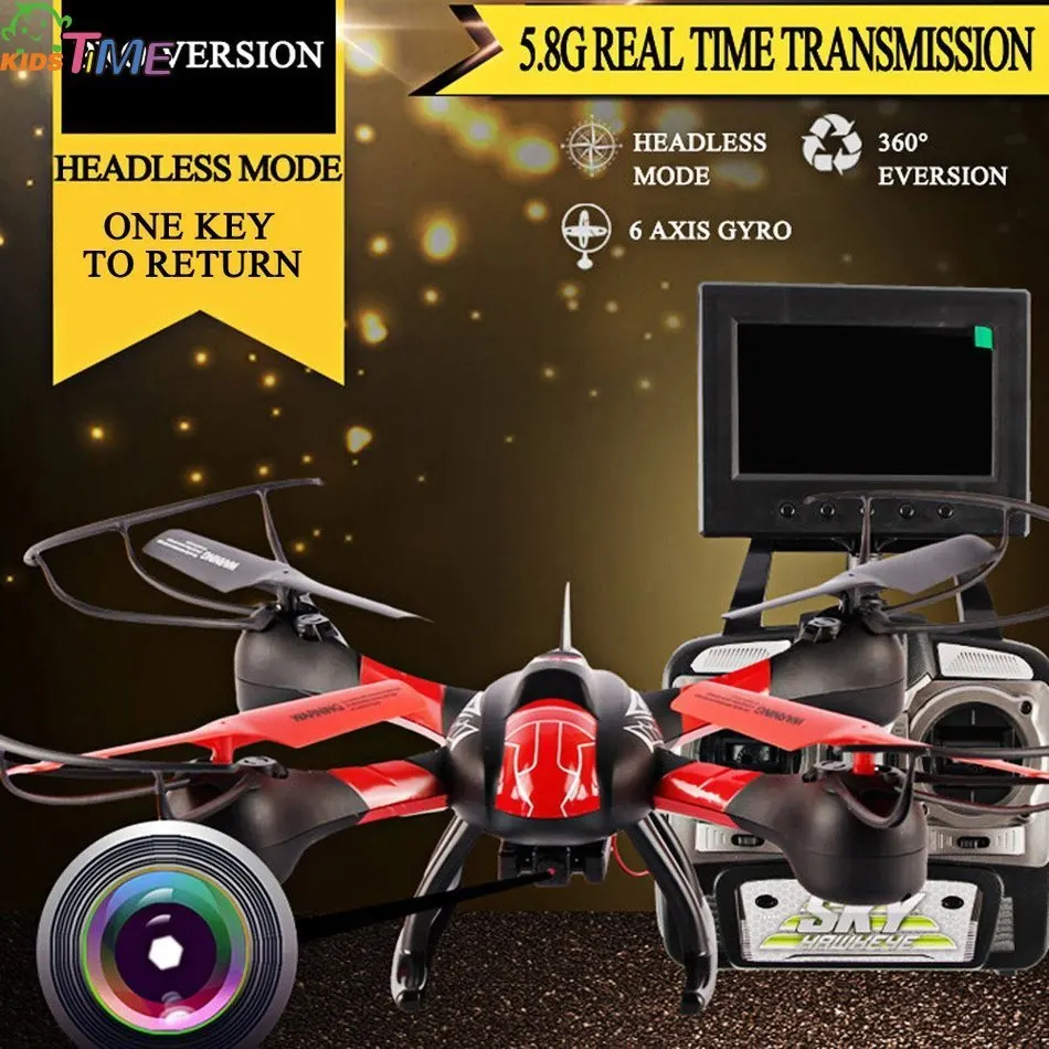 

RC Toys Mini Gift SKY HAWKEYE 1315S Headless Mode 5.8G Real Time Transmission 4CH 2.4G RC Quadcopter with 0.3MP HD Camera