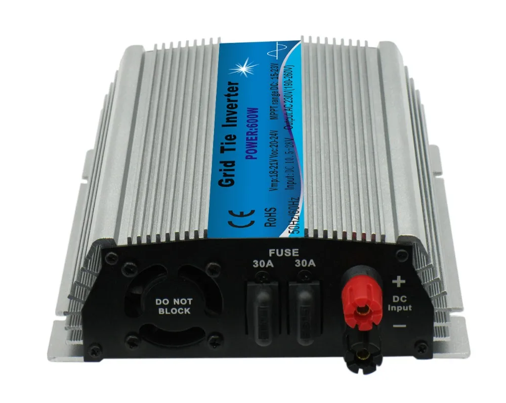Inversor do Laço da Grade da C.a. Solar do Inversor do Laço da Grade de 600w dc a 120v Onda Senoidal Pura Mppt ou 22-60v 230v 10.5-28v laço da grade de 600w mppt, 10.5-28v