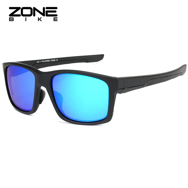 ZONEBIKE TR90 поляризованные очки для велоспорта солнцезащитные очки для езды на велосипеде, Для женщин Для мужчин спортивные солнечные очки, велосипедные очки для велоспорта очки Goggle очки Bici вогнуто-Выпуклое стекло, Velo - Цвет: Black Blue