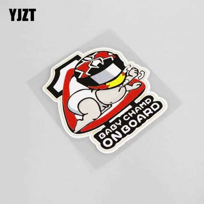 

YJZT 9.5CM*10.3CM Cartoon BABY ON BOARD PVC Waterproof Decal Car Sticker Decoration 13-0034