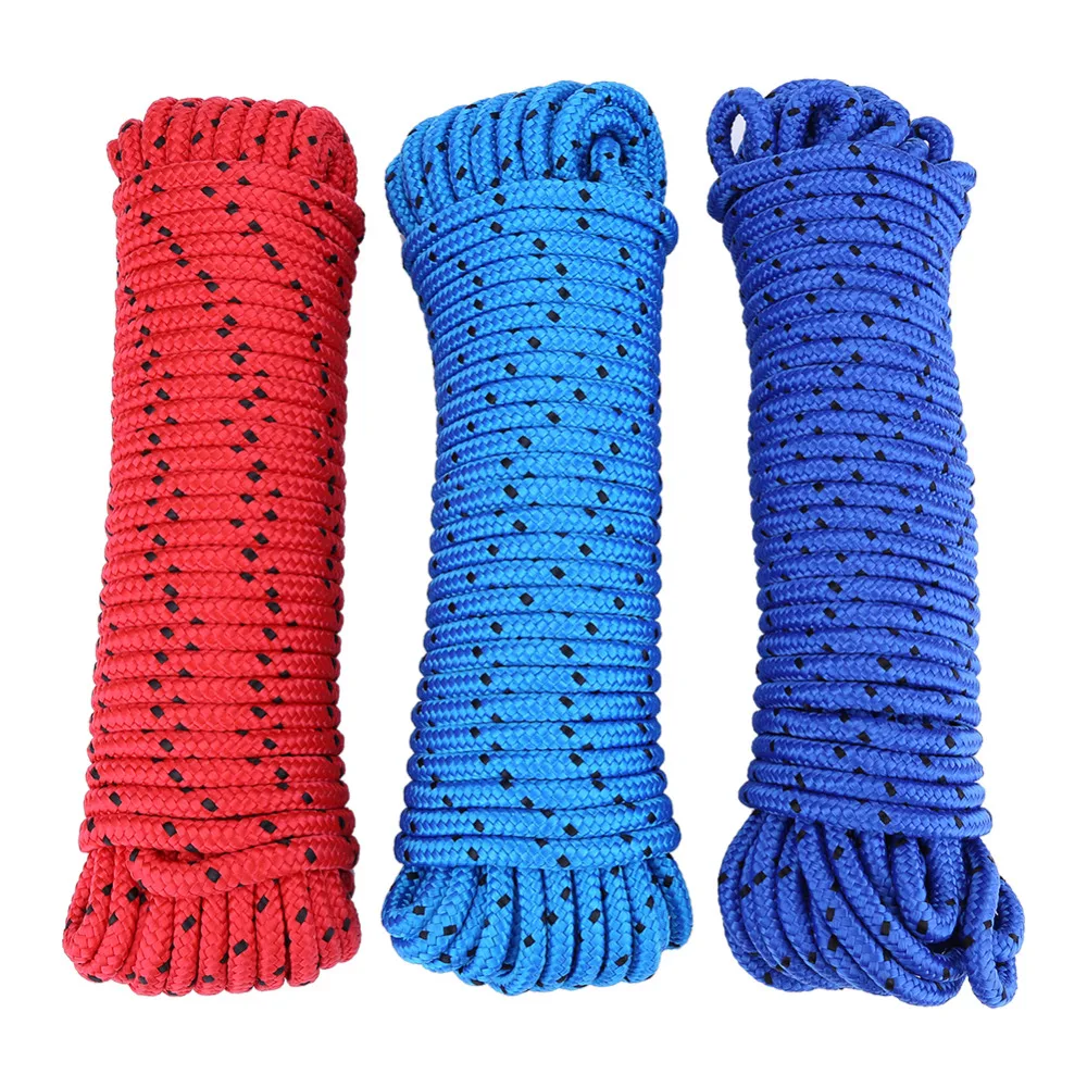 20m Outdoor Climbing Safety Rope 8mm Diameter High Strength Survival