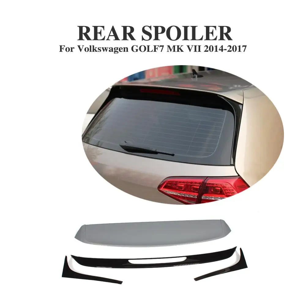 Задний спойлер на крыло крышу для губ Volkswagen VW Golf 7 VII MK7 2014 2017 Non GTI R ABS неокрашенное