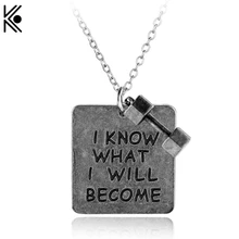 I KNOW WHAT I WILL BECOME Necklace With Dumbbell Motivational Jewelry Gym font b Weight b