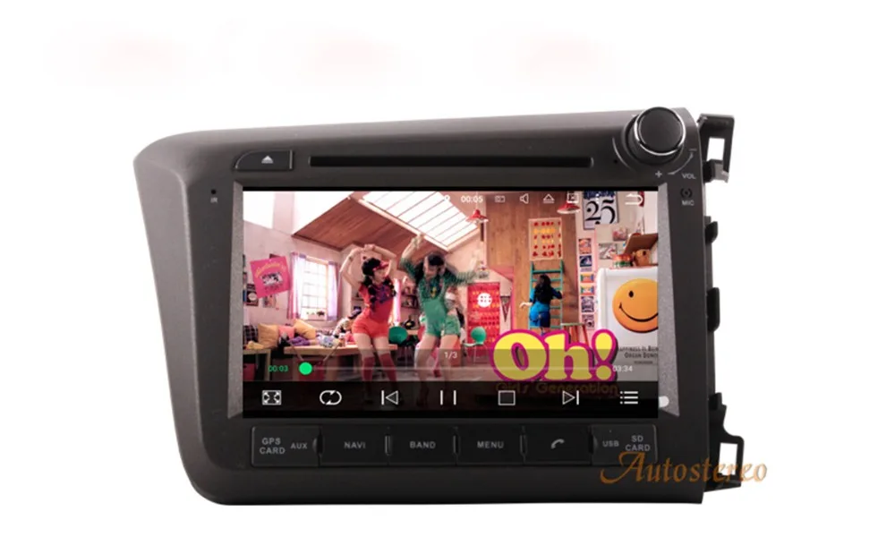 Clearance Car CD DVD player Android Quad core Car GPS navigation for Honda Civic right 2012 - 2015 radio mirror link mp3 video player 4