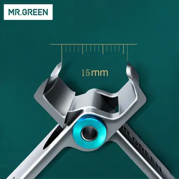 

MR.GREEN Nail clipper Trimmer Stainless Steel Nail tools manicure Thick scissors with glass nail file Nails cutter