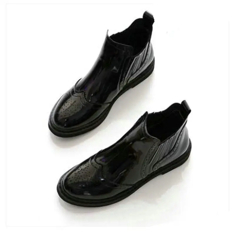 Г., новые черные ботинки на плоской подошве тонкие ботинки на плоской подошве обувь с острым носком на толстой подошве женские ботильоны