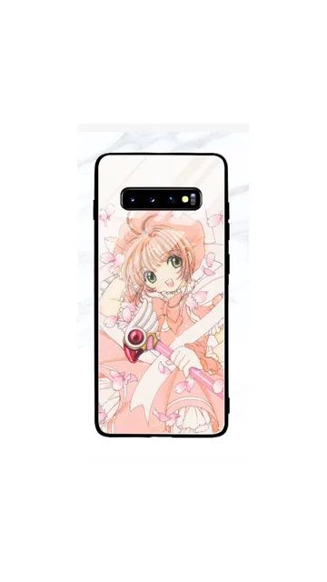 Для samsung S10 Plus S10E Sakura Card Captor закаленное стекло мультфильм аниме силиконовый чехол для samsung galaxy S9/S8 Plus Note 8 9 - Цвет: Серый