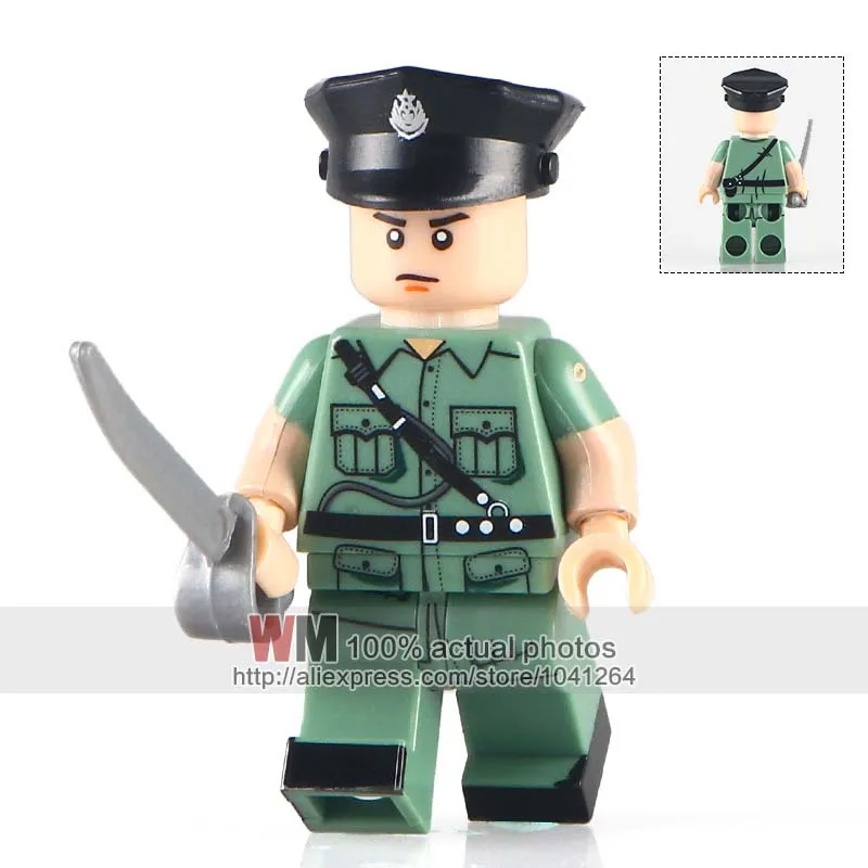 

20pcs/lot PG1036 Military Hongkong Police Unit Marine Corps Super Heroes Bricks Learning Building Blocks Kids Gifts Toys PG8062