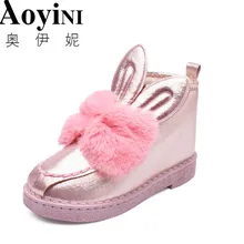 Классические женские ботинки удобные теплые австралийские ботинки из искусственного меха с заячьими ушками и блестками Модные женские зимние Ботинки Зимняя обувь