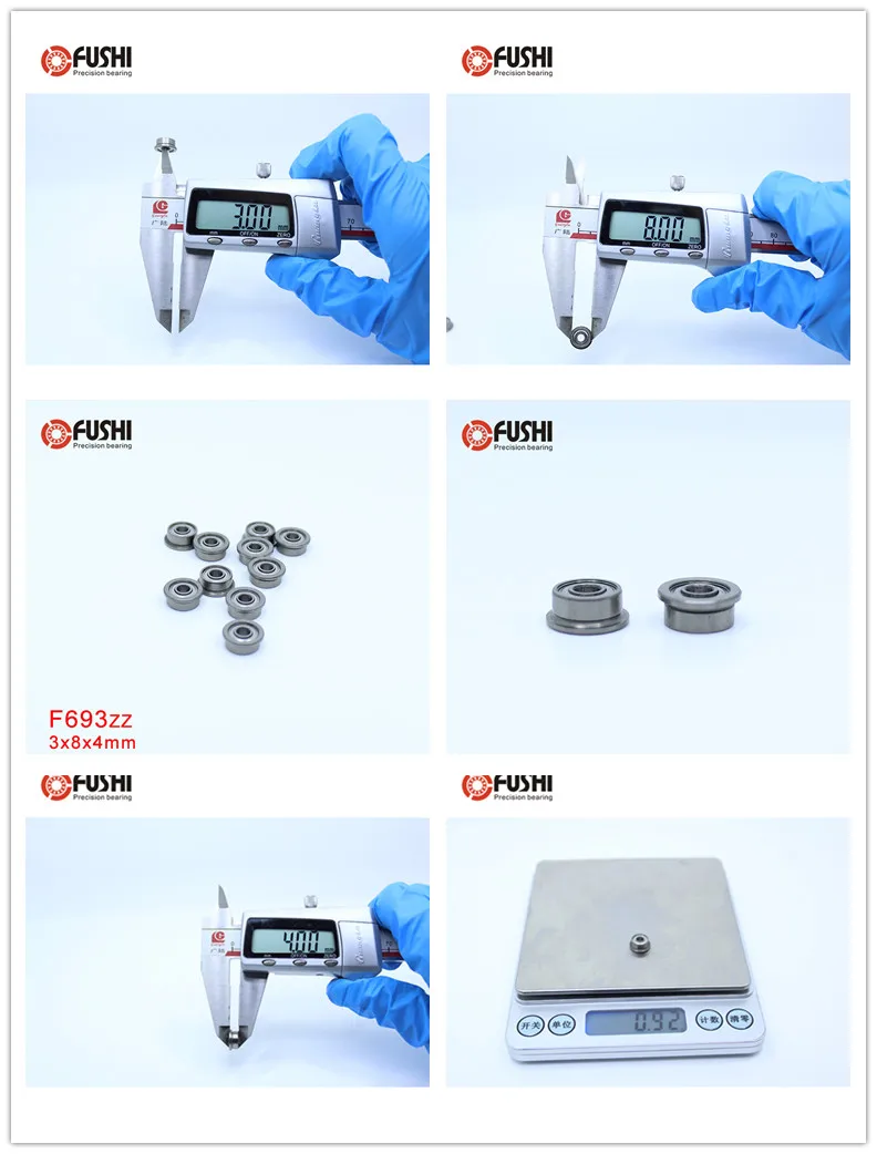 Rolamento de esferas com blindagem dupla, f693zz f694zz f695zz f698zz