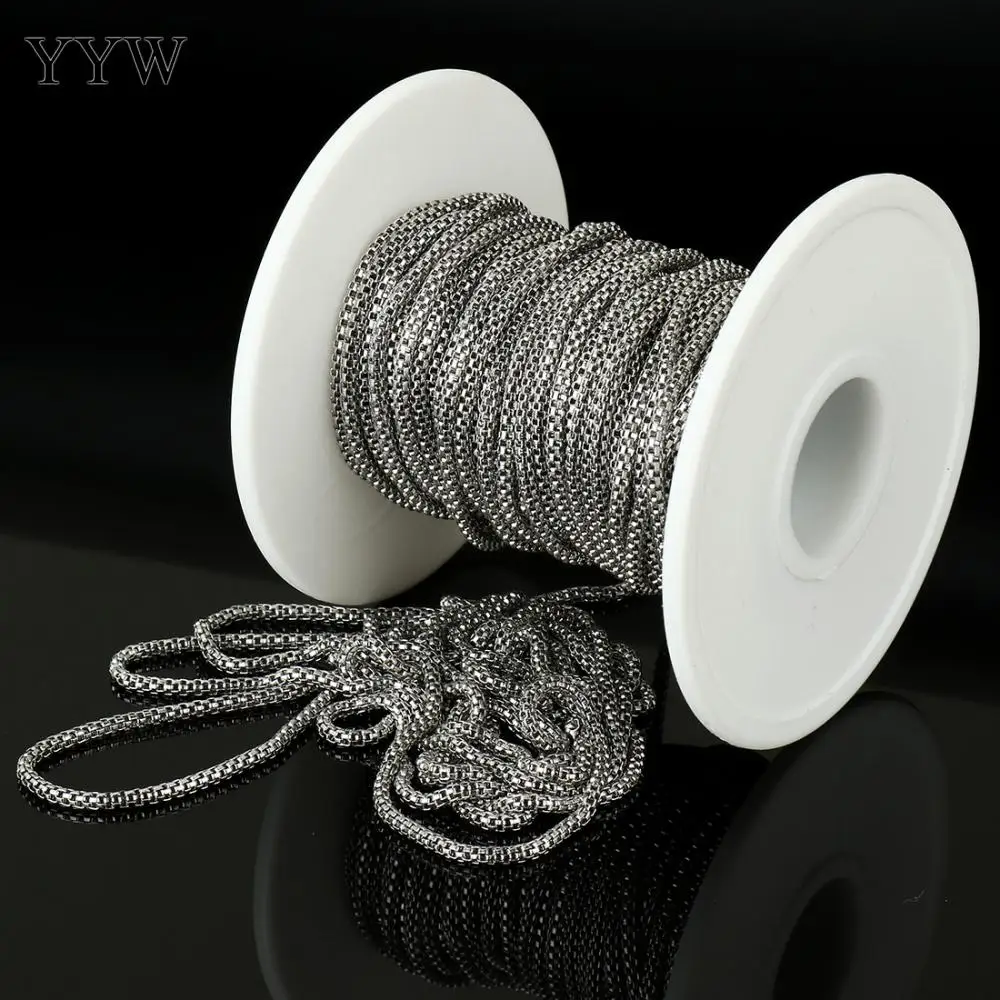 Stainless Steel Jewelry Chain with plastic spool original color approx