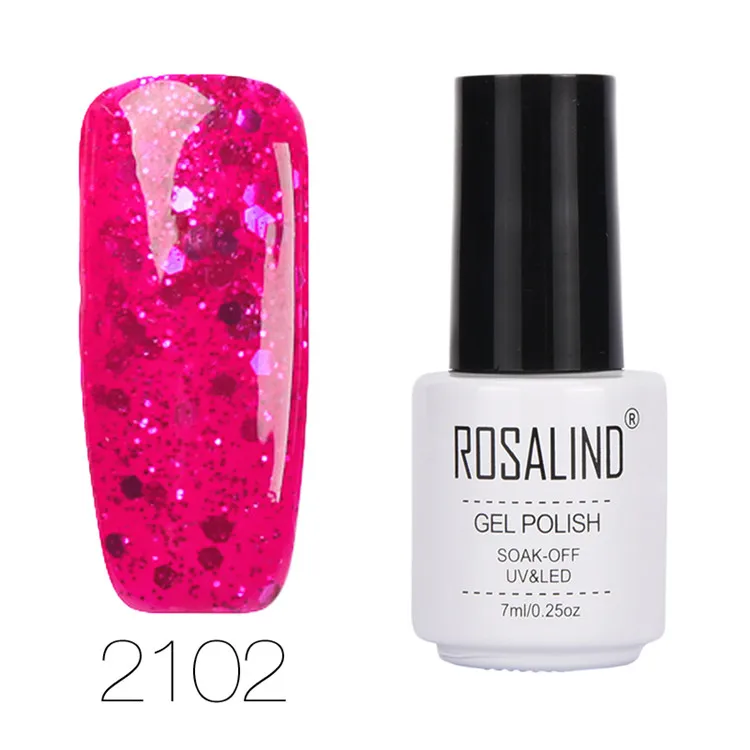 ROSALIND гель 1S 7 мл Алмазная цветная серия Гель-лак для ногтей отмачивающиеся гель-лаки для наращивания ногтей Полировка Дизайн Маникюр - Цвет: 2102
