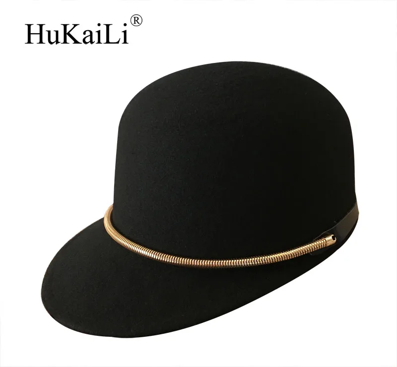 Золотая цепочка, кепка для конного спорта, женская модная кепка, винтажная шерстяная бейсболка с куполом