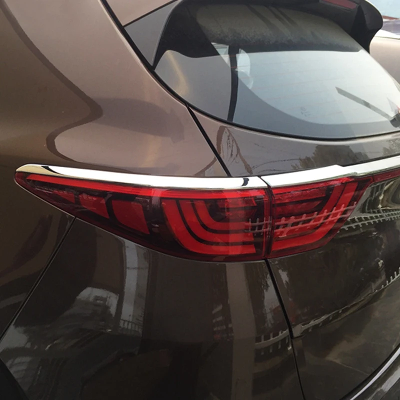 Car Styling Rear Tail Lights Frame Eyebrow Decoration Sticker Abs Chrome Accessories For Kia Sportage 4 Ql Kx5