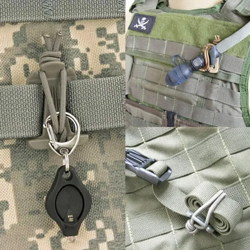 

1PCS Useful Webbing Military Dominator Nylon Elastic Cord Hang Buckle Clip PALS MOLLE Style Outdoor Travel Kits