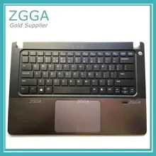 Genuine NEW Upper Case Palmrest Laptop Shell font b Keyboard b font Bezel Cover For Dell