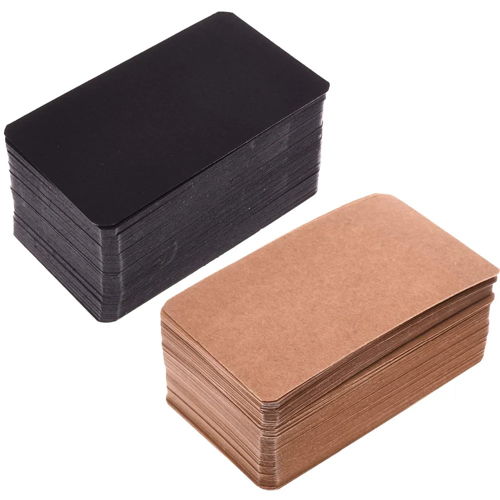XRHYY 200PCS White Color Kraft Paper Double Sided Blank
