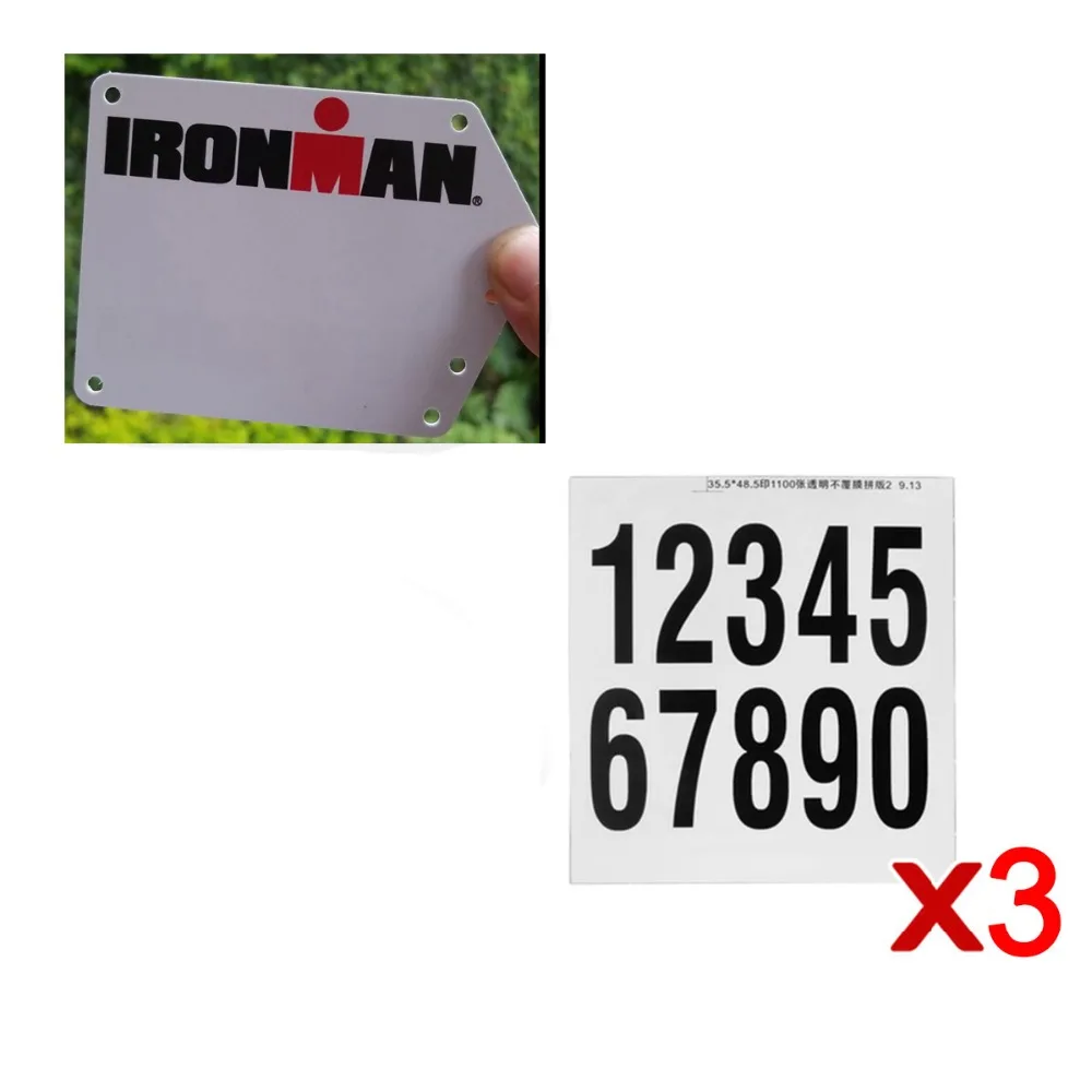 SILVEROCK Custom Bike Racing Number Plate Stickers Decals Road Bike Triathlon Ironman Bicycle Plate