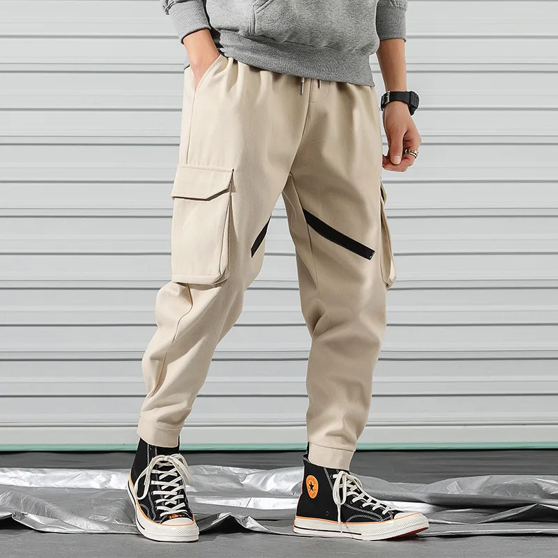 2019 new casual pants trend street multi-pocket men's brand men's running pants leggings pencil stretch pants men's pants 2019 new casual pants trend street multi-pocket men's brand men's running pants leggings pencil stretch pants men's pants