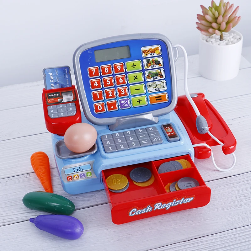 Multi functional Play Toy Cash Register with Scanner Weighing Scale