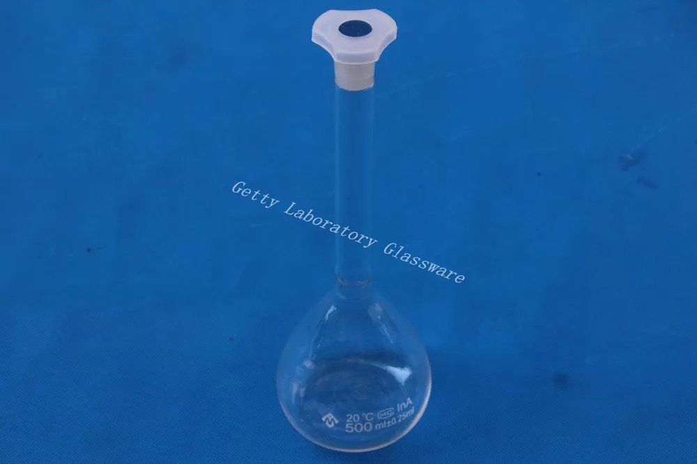 500ml volumetric flask, measuring flask, pyrex glass materialvolumetric flaskmeasuring