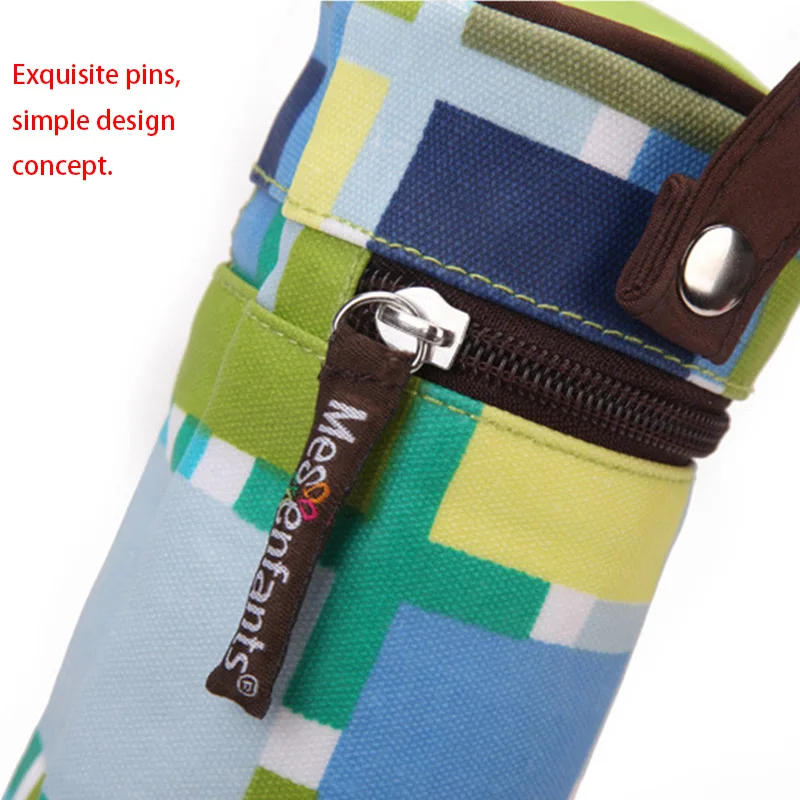 Baby Insulation Babu Feeding Milk Bottle Warmer Bag Portable Patchwork Baby Breast Milk Bottle Thermal Stroller Hang Tote BB5005 (6)