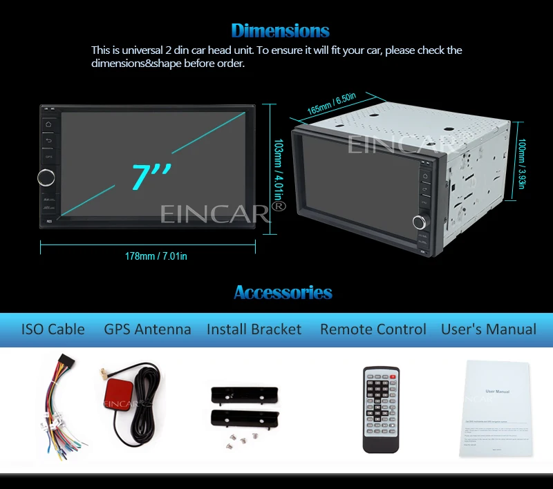 Discount Android 5.1 2 Din Car In Dash Stereo 7